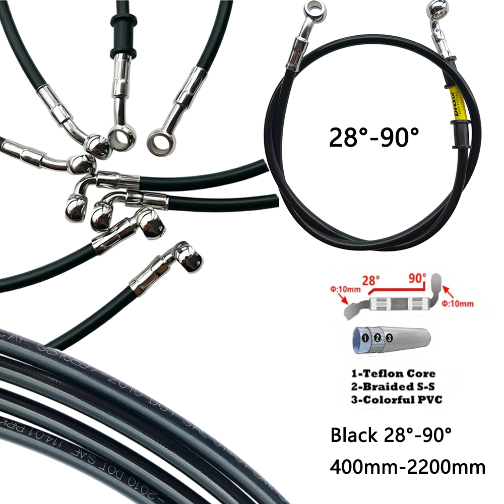 Motorcycle Brake Cable - 블랙 28 ° -90 ° 도수