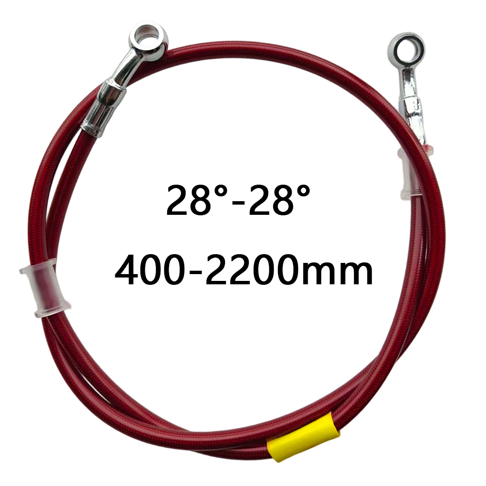 28-28 레드 유니버설 오토바이 유압 브레이크 라인  - Motorcycle Brake Cable 리뷰 및 가격
